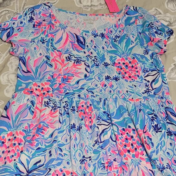 Lily Pulitzer Party Princess Blue  & Pink Cotton Dress Size Small NWT - Picture 4 of 8